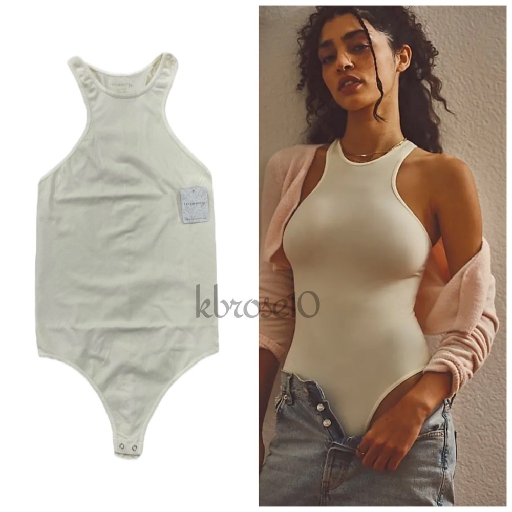Free People Intimately Free Down To Earth Bodysuit in Ivory New with Tags XS/S